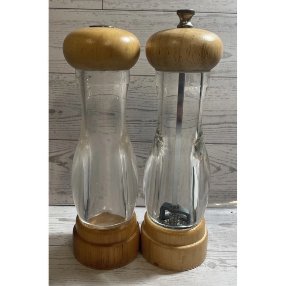Olde Thompson Other - Olde Thompson VINTAGE 8" Acrylic Beech Wood Salt & Pepper Mill Set  Farmhouse